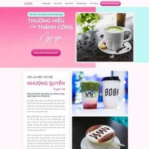thiết kế web trà sữa,