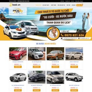 thiết kế web dịch vụ thuê xe