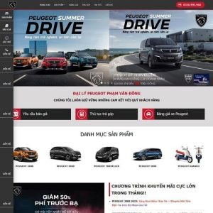 thiết kế web ô tô