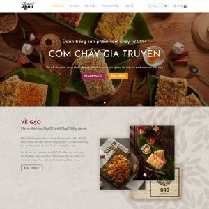 thiết kế web đồ ăn